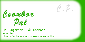 csombor pal business card