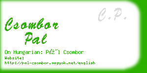 csombor pal business card